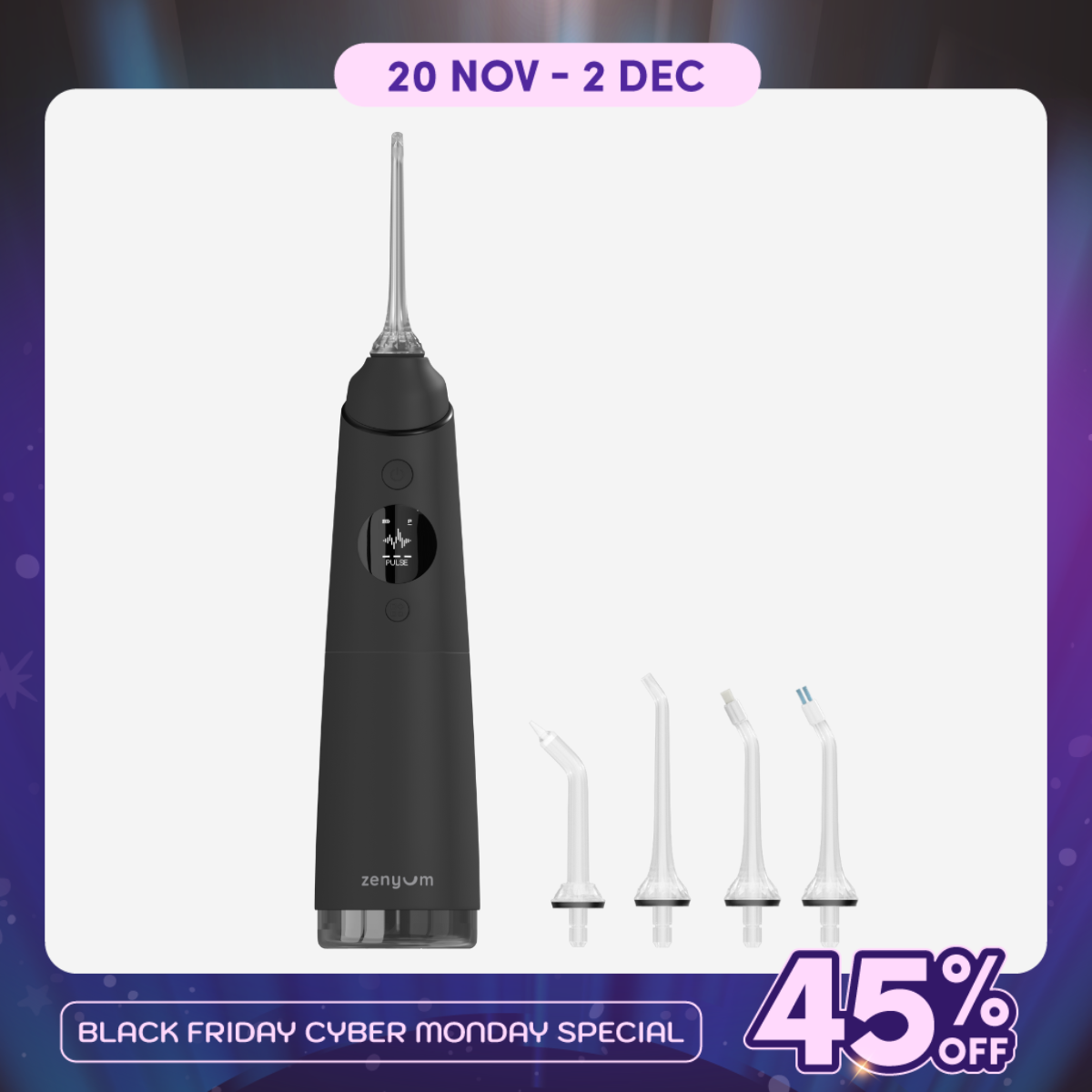 Zenyum Waterflosser Pro + Nozzle Jet Tips Refill Pack (4pcs)