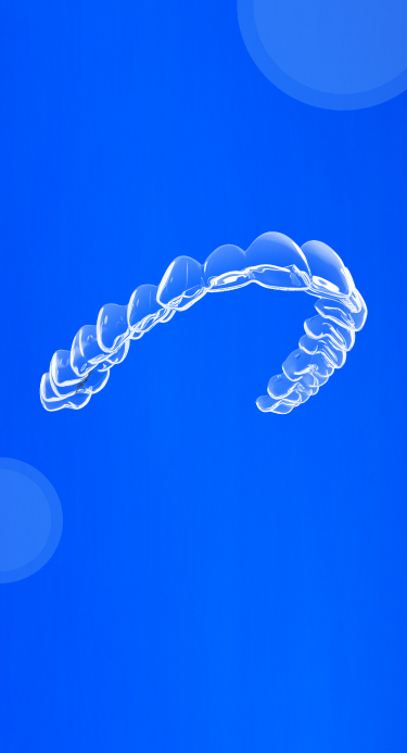Invisible Braces by Zenyum Singapore on a blue background