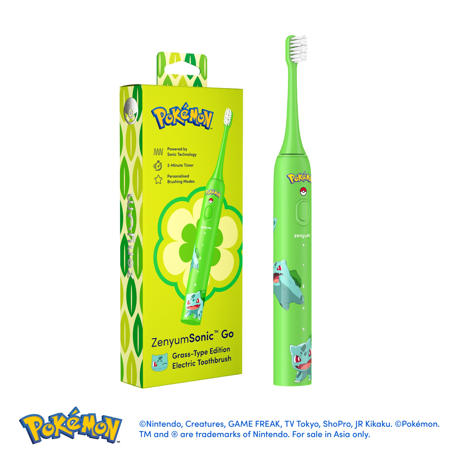 ZenyumSonic™ Go Grass-Type Edition Electric Toothbrush - Zenyum Singapore